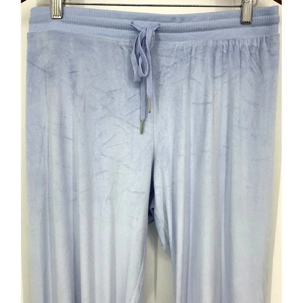 Juicy Sleep Set Women Size Large L Velour Short Sleeve Winter Frost JC9483U New - Picture 5 of 11